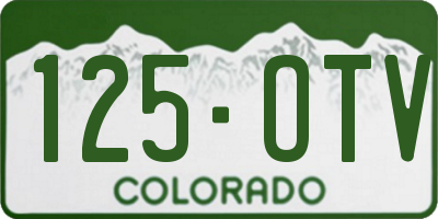 CO license plate 125OTV