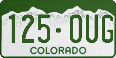 CO license plate 125OUG
