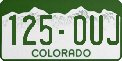 CO license plate 125OUJ