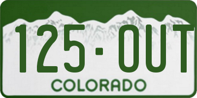CO license plate 125OUT