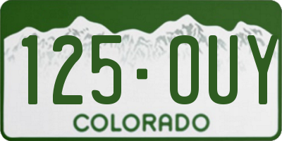 CO license plate 125OUY