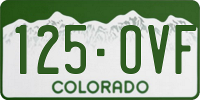 CO license plate 125OVF