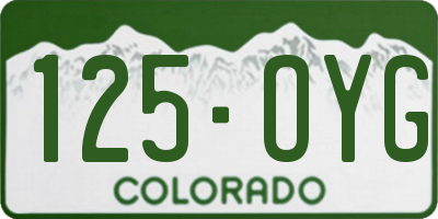 CO license plate 125OYG