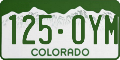 CO license plate 125OYM