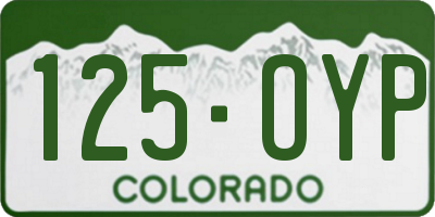 CO license plate 125OYP