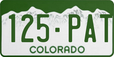 CO license plate 125PAT
