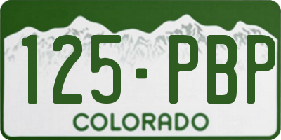 CO license plate 125PBP