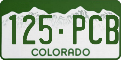 CO license plate 125PCB