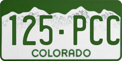 CO license plate 125PCC