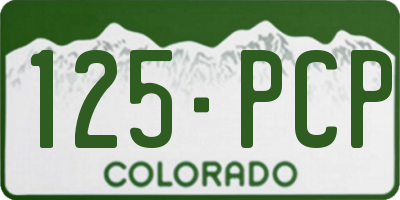 CO license plate 125PCP