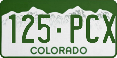 CO license plate 125PCX