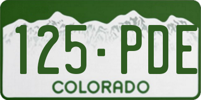CO license plate 125PDE