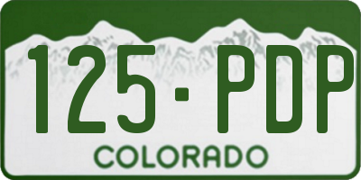 CO license plate 125PDP