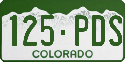 CO license plate 125PDS