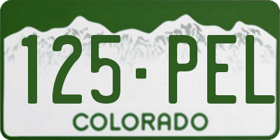 CO license plate 125PEL