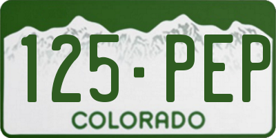 CO license plate 125PEP