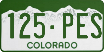 CO license plate 125PES