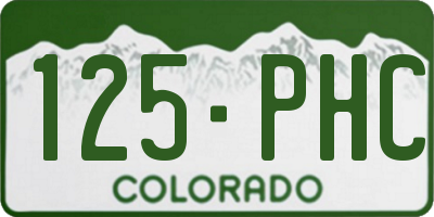 CO license plate 125PHC