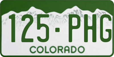 CO license plate 125PHG