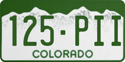 CO license plate 125PII