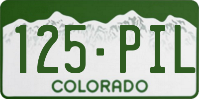 CO license plate 125PIL
