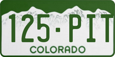 CO license plate 125PIT
