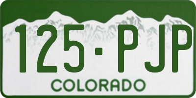 CO license plate 125PJP