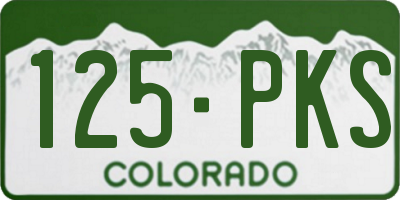 CO license plate 125PKS