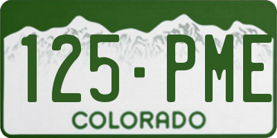 CO license plate 125PME
