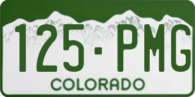 CO license plate 125PMG
