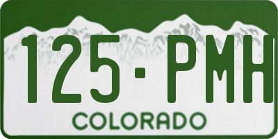 CO license plate 125PMH