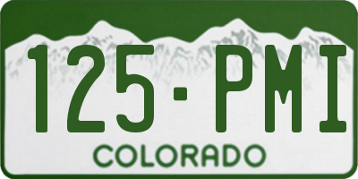 CO license plate 125PMI