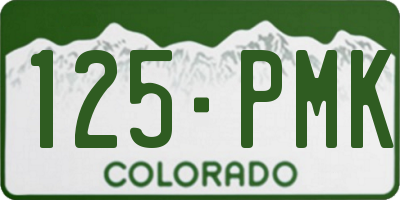 CO license plate 125PMK