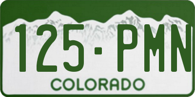 CO license plate 125PMN