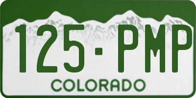 CO license plate 125PMP