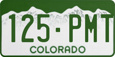 CO license plate 125PMT