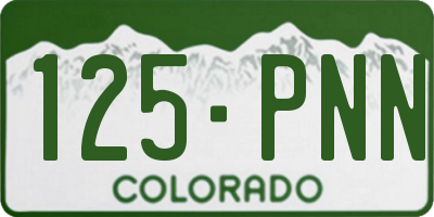 CO license plate 125PNN