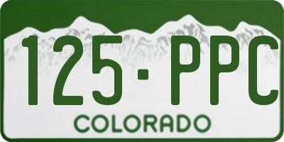 CO license plate 125PPC