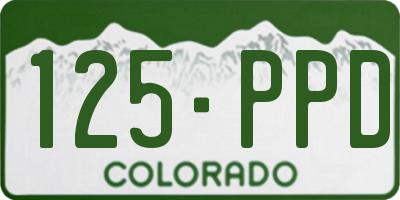 CO license plate 125PPD