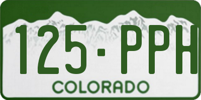 CO license plate 125PPH
