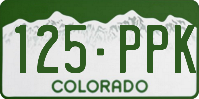 CO license plate 125PPK