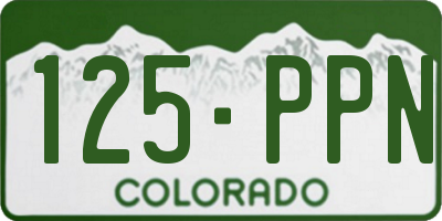CO license plate 125PPN