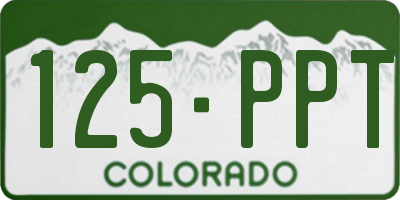 CO license plate 125PPT