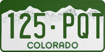 CO license plate 125PQT