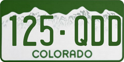 CO license plate 125QDD