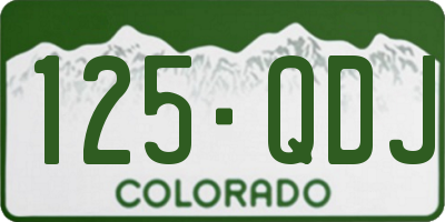 CO license plate 125QDJ