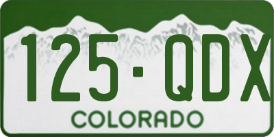 CO license plate 125QDX