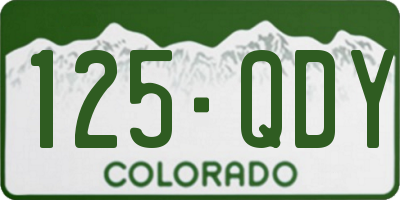 CO license plate 125QDY