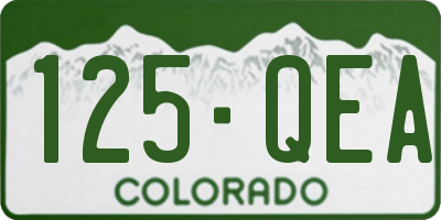 CO license plate 125QEA