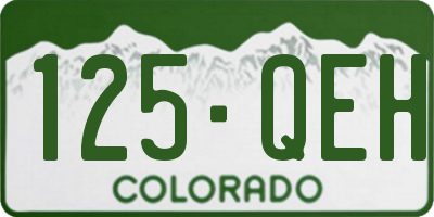 CO license plate 125QEH